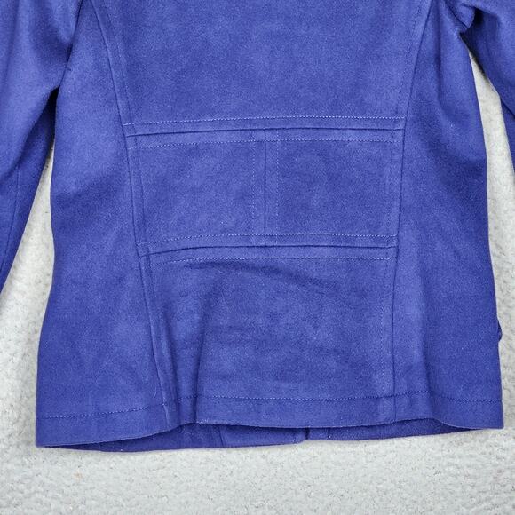 THEORY Coat Womens Size P US Size 0 Blue Shawl Collar Button Up 100% Virgin Wool - Picture 10 of 16